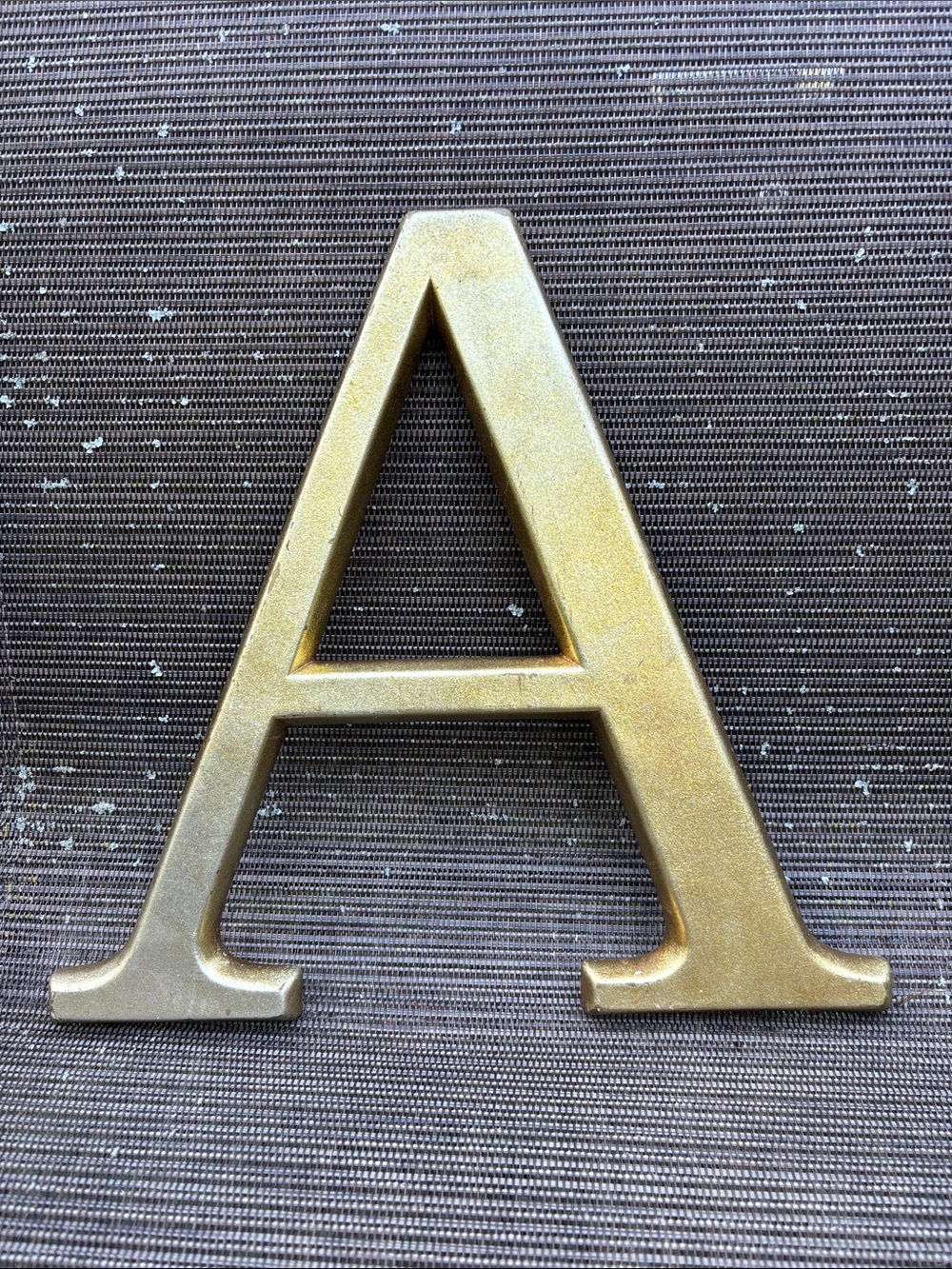 Brass Letter "A" Accent - Gold Decorative Monogram